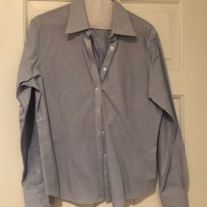 Brooks Brothers Blue/White Pinstripe Blouse